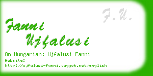 fanni ujfalusi business card